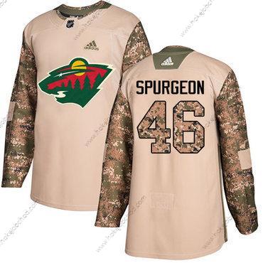 Mládež Minnesota Wild #46 Jared Spurgeon Camo Autentické 2017 Veterans Day Sešitý NHL Dres