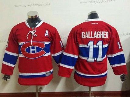 Mládež Montreal Canadiens #11 Brendan Gallagher Reebok Červené 2015-16 Domácí Premier Hokejový Dres