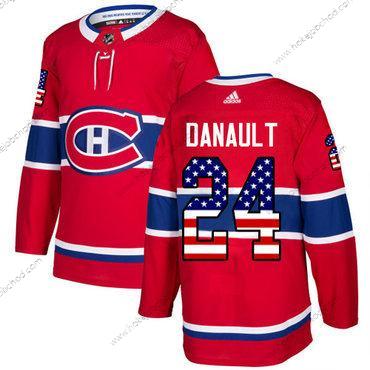 Mládež Montreal Canadiens #24 Phillip Danault Červené Domácí Autentické USA Flag Sešitý NHL Dres