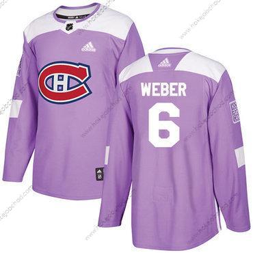 Mládež Montreal Canadiens #6 Shea Weber Nachový Autentické Bojuje proti rakovině Sešitý NHL Dres