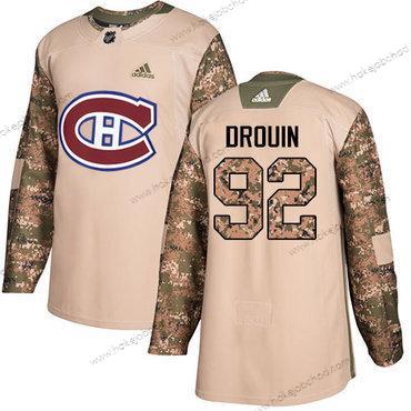 Mládež Montreal Canadiens #92 Jonathan Drouin Camo Autentické 2017 Veterans Day Sešitý NHL Dres