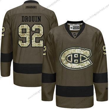 Mládež Montreal Canadiens #92 Jonathan Drouin Zelená Salute to Service Sešitý NHL Dres