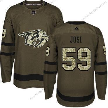 Mládež Nashville Predators #59 Roman Josi Zelená Salute to Service Sešitý NHL Dres