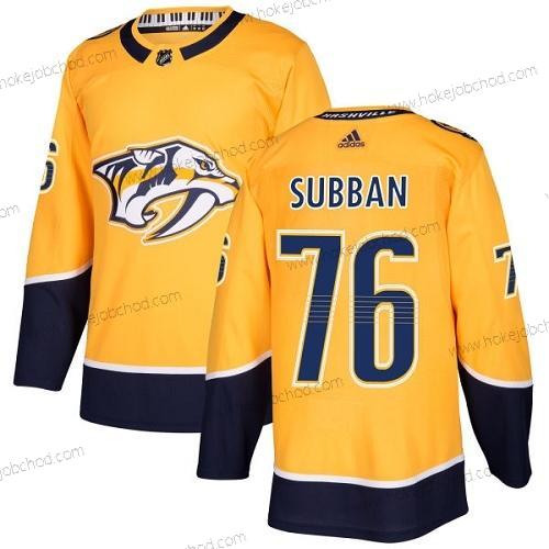 Mládež Nashville Predators #76 P.K Subban Žlutá Domácí Autentické Sešitý NHL Dres