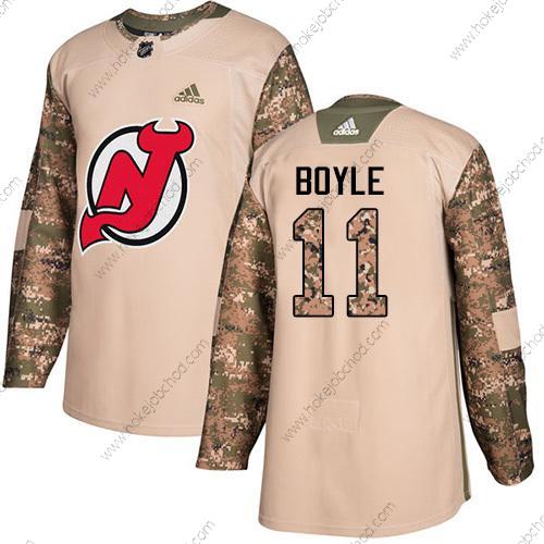 Mládež New Dres Devils #11 Brian Boyle Camo Autentické 2017 Veterans Day Sešitý NHL Dres