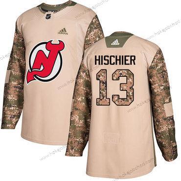 Mládež New Dres Devils #13 Nico Hischier Camo Autentické 2017 Veterans Day Sešitý NHL Dres