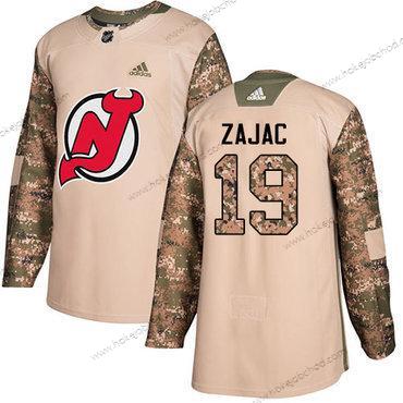 Mládež New Dres Devils #19 Travis Zajac Camo Autentické 2017 Veterans Day Sešitý NHL Dres