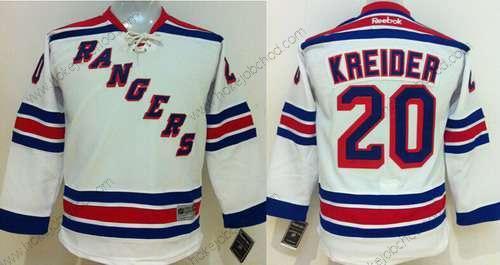 Mládež New York Rangers #20 Chris Kreider Bílý Dres