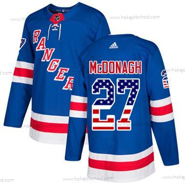 Mládež New York Rangers #27 Ryan Mcdonagh Royal Modrý Domácí Autentické USA Flag Sešitý NHL Dres