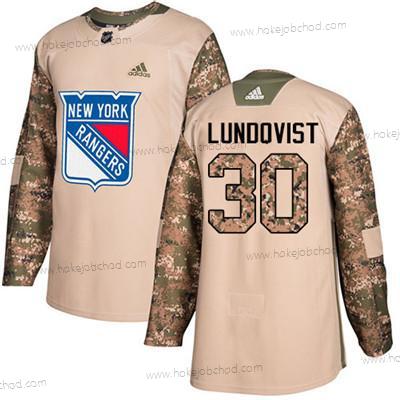 Mládež New York Rangers #30 Henrik Lundqvist Camo Autentické 2017 Veterans Day Sešitý NHL Dres