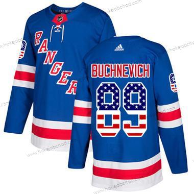 Mládež New York Rangers #89 Pavel Buchnevich Royal Modrý Domácí Autentické USA Flag Sešitý NHL Dres