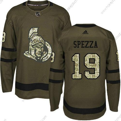 Mládež Ottawa Senators 19 Jason Spezza Zelená Salute to Service Sešitý NHL Dres