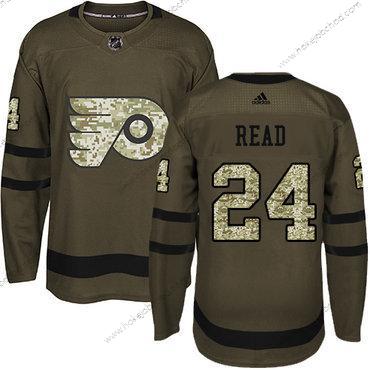 Mládež Philadelphia Flyers #24 Matt Read Zelená Salute to Service Sešitý NHL Dres