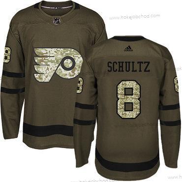 Mládež Philadelphia Flyers #8 Dave Schultz Zelená Salute to Service Sešitý NHL Dres