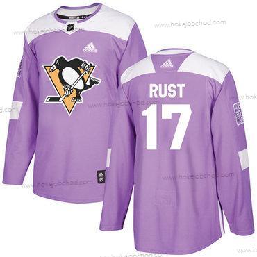 Mládež Pittsburgh Penguins #17 Bryan Rust Nachový Autentické Bojuje proti rakovině Sešitý NHL Dres