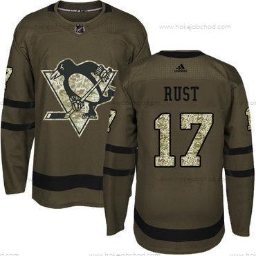 Mládež Pittsburgh Penguins #17 Bryan Rust Zelená Salute to Service Sešitý NHL Dres