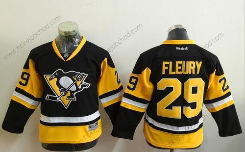 Mládež Pittsburgh Penguins #29 Marc-Andre Fleury Černá Alternativní Reebok Hokejový Dres