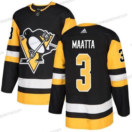 Mládež Pittsburgh Penguins #3 Olli Maatta Černá Domácí Autentické Sešitý NHL Dres