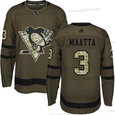 Mládež Pittsburgh Penguins #3 Olli Maatta Zelená Salute to Service Sešitý NHL Dres