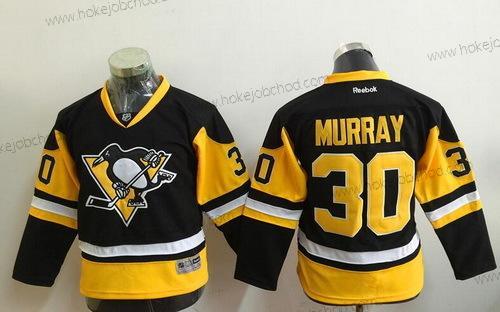 Mládež Pittsburgh Penguins #30 Matt Murray Černá Alternativní Reebok Hokejový Dres