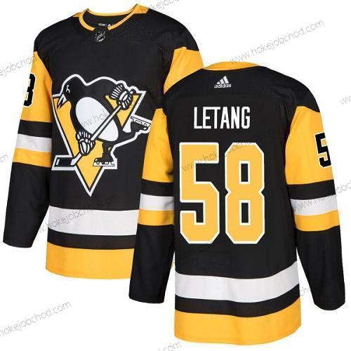 Mládež Pittsburgh Penguins #58 Kris Letang Černá Domácí Autentické Sešitý NHL Dres