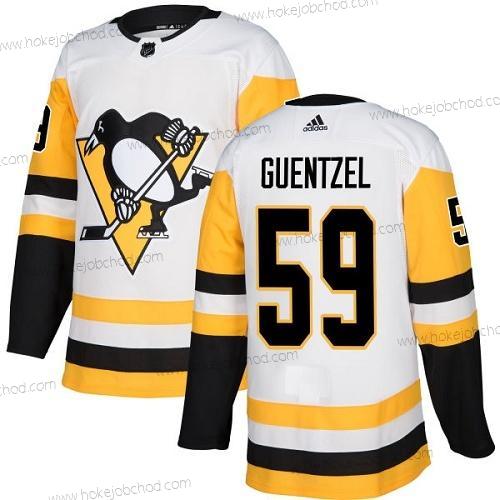 Mládež Pittsburgh Penguins #59 Jake Guentzel Bílý Road Autentické Sešitý NHL Dres