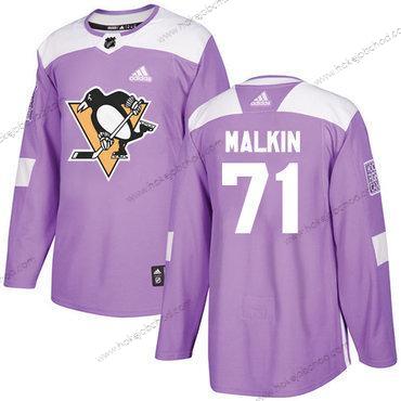 Mládež Pittsburgh Penguins #71 Evgeni Malkin Nachový Autentické Bojuje proti rakovině Sešitý NHL Dres