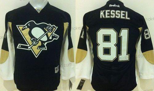 Mládež Pittsburgh Penguins #81 Phil Kessel Domácí Černá NHL Reebok Dres