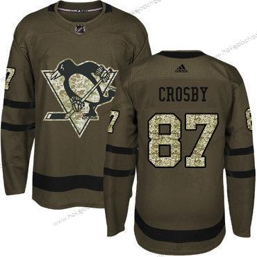 Mládež Pittsburgh Penguins #87 Sidney Crosby Zelená Salute to Service Sešitý NHL Dres