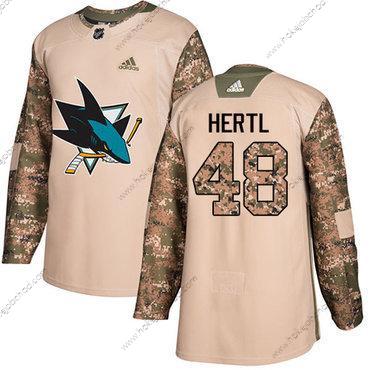 Mládež San Jose Sharks #48 Tomas Hertl Camo Autentické 2017 Veterans Day Sešitý NHL Dres