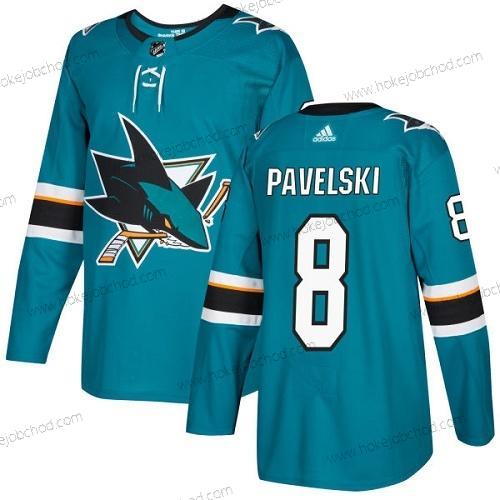 Mládež San Jose Sharks #8 Joe Pavelski Modrozelená Domácí Autentické Sešitý NHL Dres