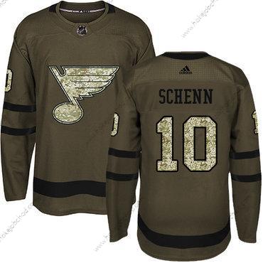 Mládež St. Louis Blues #10 Brayden Schenn Zelená Salute to Service Sešitý NHL Dres