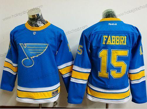 Mládež St. Louis Blues #15 Robby Fabbri Modrý 2017 Zimní Klasický Sešitý NHL Dres