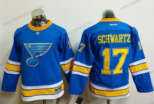 Mládež St. Louis Blues #17 Jaden Schwartz Modrý 2017 Zimní Klasický Sešitý NHL Dres