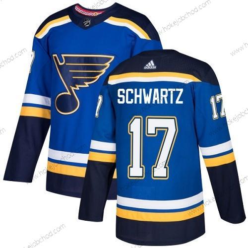 Mládež St. Louis Blues #17 Jaden Schwartz Modrý Domácí Autentické Sešitý NHL Dres