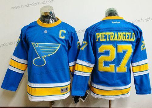 Mládež St. Louis Blues #27 Alex Pietrangelo Modrý 2017 Zimní Klasický Sešitý NHL Dres