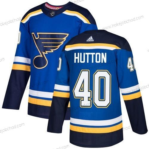 Mládež St. Louis Blues #40 Carter Hutton Modrý Domácí Autentické Sešitý NHL Dres