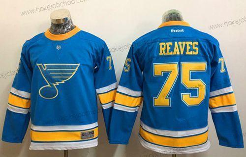 Mládež St. Louis Blues #75 Ryan Reaves Modrý 2017 Zimní Klasický Sešitý NHL Dres