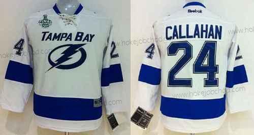 Mládež Tampa Bay Lightning #24 Ryan Callahan 2015 Stanley Cup Bílý Dres