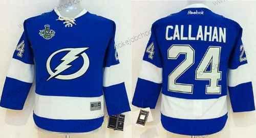 Mládež Tampa Bay Lightning #24 Ryan Callahan 2015 Stanley Cup Modrý Dres