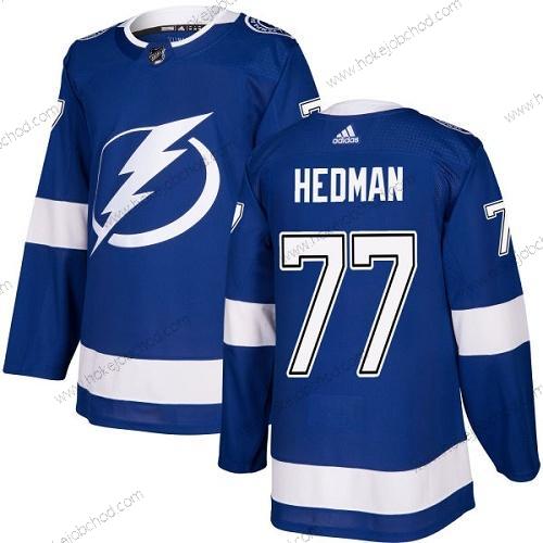 Mládež Tampa Bay Lightning #77 Victor Hedman Modrý Domácí Autentické Sešitý NHL Dres