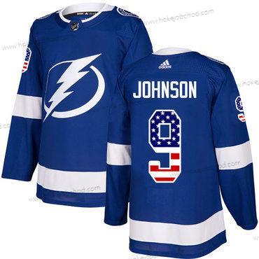 Mládež Tampa Bay Lightning #9 Tyler Johnson Modrý Domácí Autentické USA Flag Sešitý NHL Dres