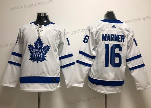 Mládež Toronto Maple Leafs #16 Mitchell Marner Bílý Road Autentické Sešitý NHL Dres