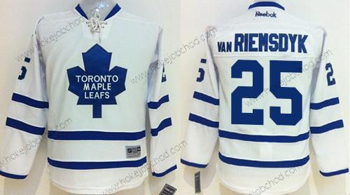 Mládež Toronto Maple Leafs #25 James Van Riemsdyk Bílý Sešitý NHL Dres