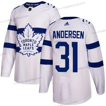 Mládež Toronto Maple Leafs #31 Frederik Andersen Bílý Autentické 2018 Stadium Series Sešitý NHL Dres