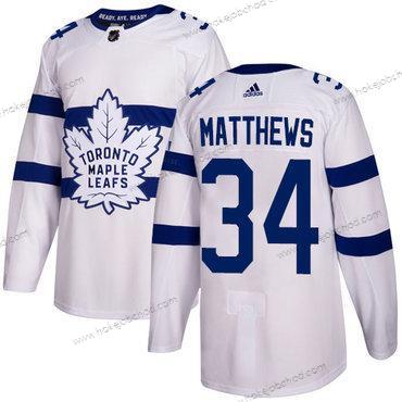 Mládež Toronto Maple Leafs #34 Auston Matthews Bílý Autentické 2018 Stadium Series Sešitý NHL Dres