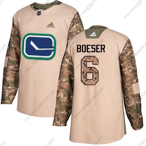 Mládež Vancouver Canucks #6 Brock Boeser Camo Autentické 2017 Veterans Day Sešitý NHL Dres