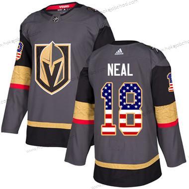 Mládež Vegas Golden Knights #18 James Neal Šedá Domácí Autentické USA Flag Sešitý NHL Dres