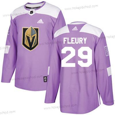 Mládež Vegas Golden Knights #29 Marc-Andre Fleury Nachový Autentické Bojuje proti rakovině Sešitý NHL Dres