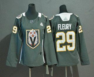 Mládež Vegas Golden Knights #29 Marc-Andre Fleury Šedá Dia De Los Muertos Dres